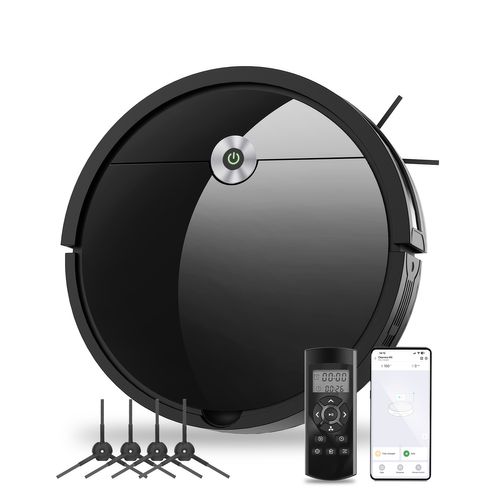 Cleanova W6-3000pa Aspirateur Robot-140min Autonomie-connecté Alexa/app/ifttt-ultra Mince Silencieux