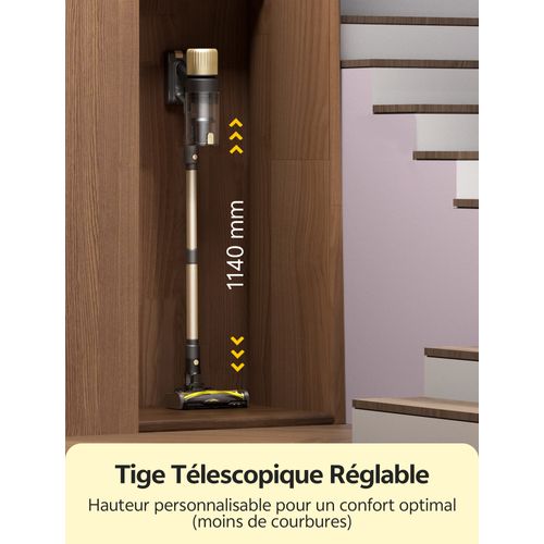 UP15 - Aspirateur Balai Sans Fil- 70kpa - Autonomie 70 Min - Tube Télescopique