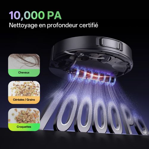 Cleanova W15-aspirateur Robot Laveur 10000pa-200min Autonomie-bac 4l-navigation Lds-apple Watch,etc