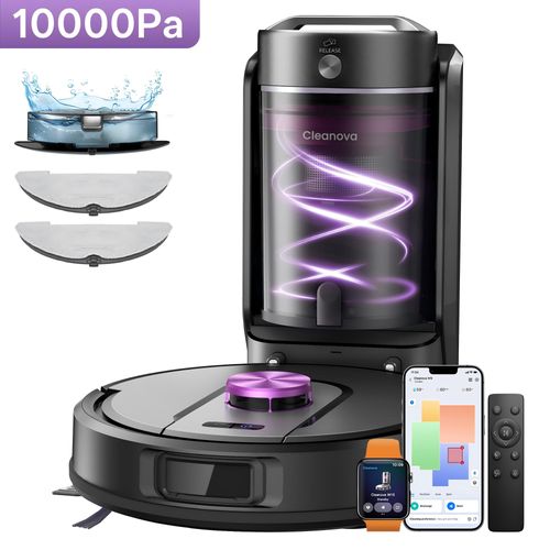 Cleanova W15-aspirateur Robot Laveur 10000pa-200min Autonomie-bac 4l-navigation Lds-apple Watch,etc
