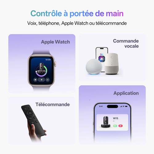 Cleanova W15-aspirateur Robot Laveur 10000pa-200min Autonomie-bac 4l-navigation Lds-apple Watch,etc