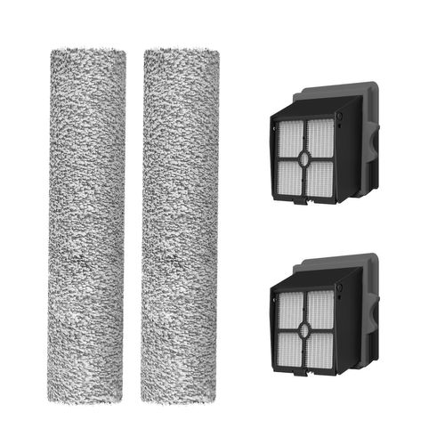 kit De Rechange Pour Lave-sol F10 Pro/f10 Ultra : 2 Filtres Hepa + 2 Brosses Rotatives