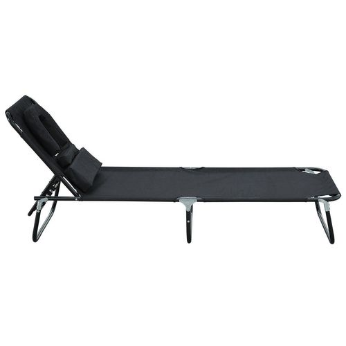 Bain De Soleil Inclinable Pliable Noir