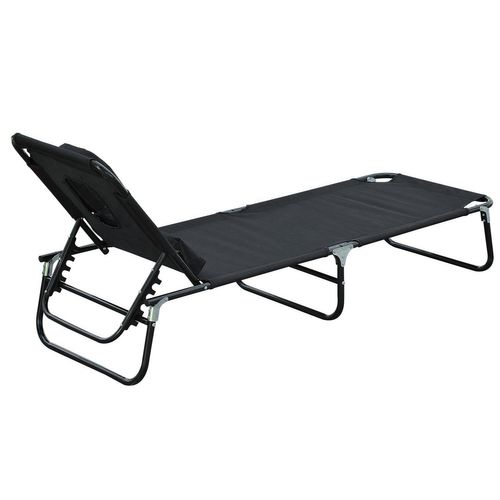 Bain De Soleil Inclinable Pliable Noir