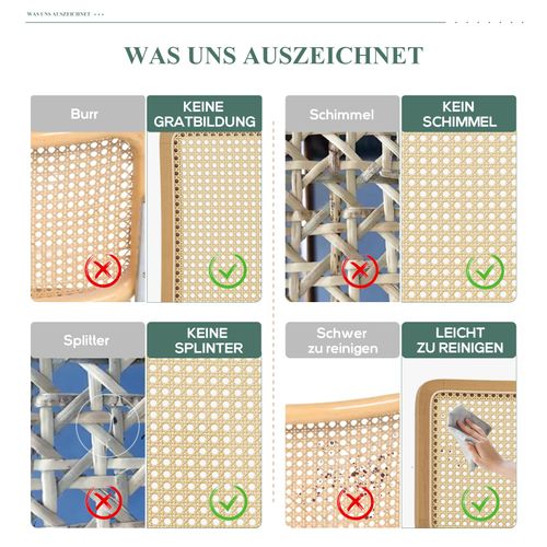 Chaises Salle à Manger Cantilever Style Mid-century, Velours, Cannage Et Structure Chromée, Jaune