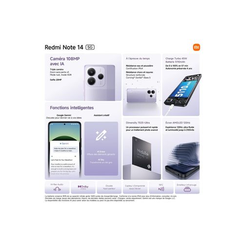 Smartphone Redmi Note 14 5g 8 256 Coral Green