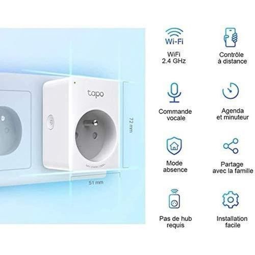 Tapo Prise Connectée Wifi - Compatible Avec Alexa Et Google Home - Tapo P100 - 2-pack