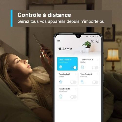 Tapo Prise Connectée Wifi - Compatible Avec Alexa Et Google Home - Tapo P100 - 2-pack