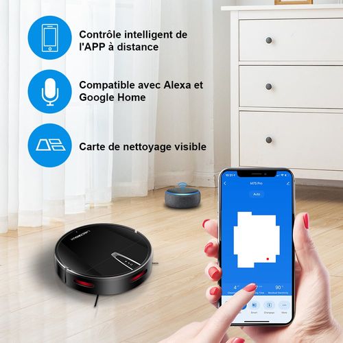 V3S PRO - Aspirateur robot - 4000 Pa -Gyro - Autonomie 120 mn - Batterie 4400mAh