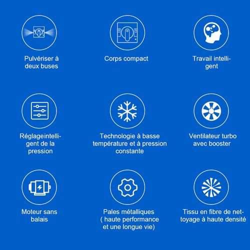 Robot Lave Vitres YW509 – Pulvérisation 4 Buses / 3 Directions – Réservoir 100mL  – APP