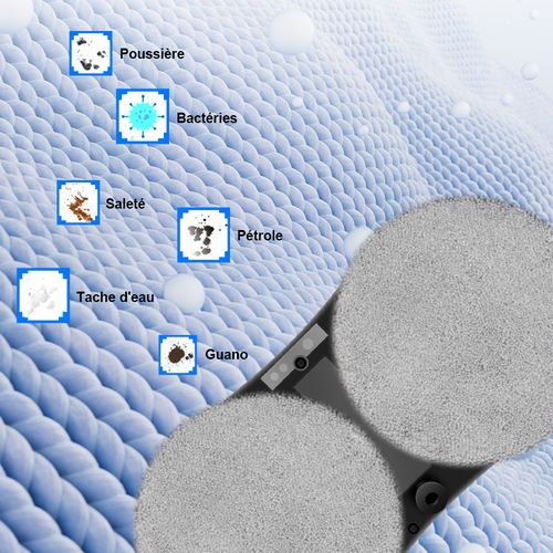 Robot Lave Vitre HCR-10 Noir - Nettoyage auto - Dix chiffons de nettoyage