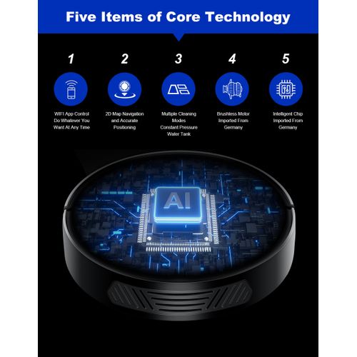 M7S PRO - Aspirateur robot -4000 Pa - gyro - Autonomie 120 mn - Batterie 4400mAh