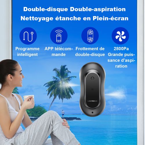 Robot Lave Vitre YW810 - Contrle APP - Double Pulvrisation - 10 Lingettes