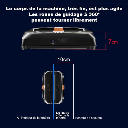 Nettoyeur De Fenêtres Robot Yw910 – Pulvérisation Double - 3 Modes Automatiques