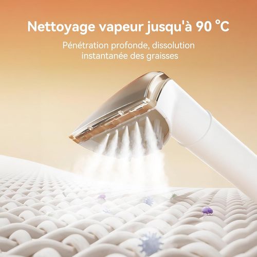 Nettoyeur Vapeur Tapis 1700w, Double Réservoir 11 Kpa, Canapés Voiture Animaux