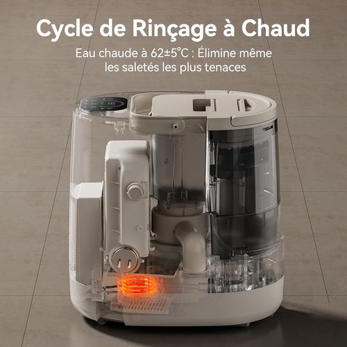 Nettoyeur Vapeur Tapis 1700w, Double Réservoir 11 Kpa, Canapés Voiture Animaux