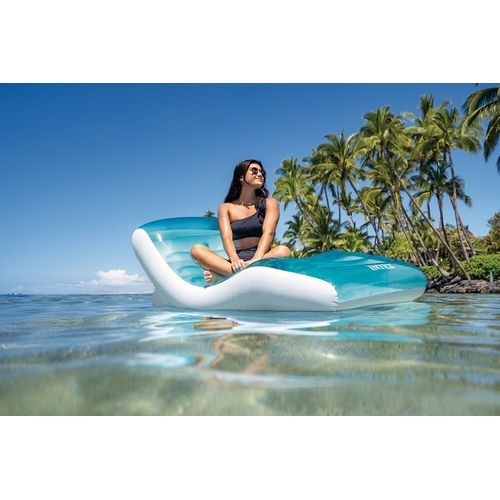 Matelas Gonflable Lounge "lagon" 191cm Bleu