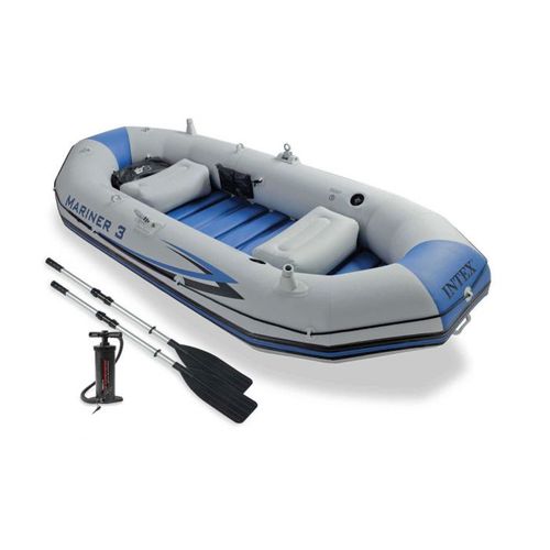 Set Bateau Gonflable 3 Places Intex Mariner 3 (rames Et Gonfleur Inclus)