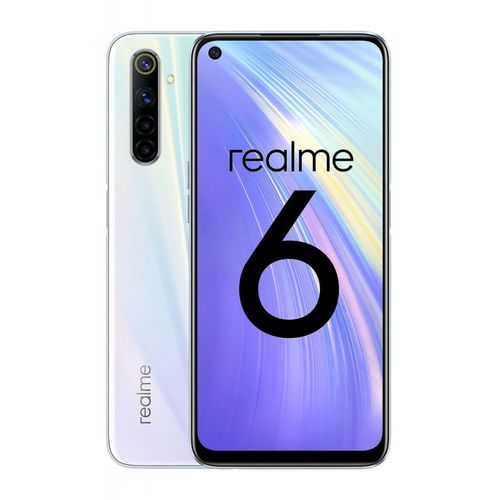 Smartphone Realme 6 - Double Sim - Ecran 6.5'' - 64go, 4go Ram - Blanc