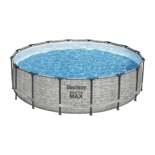 Kit Piscine Tubulaire   Steel Pro Max  488 X 122 Cm  Ronde Livrée Avec Pompe De Filtration