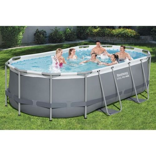 Kit Piscine Hors Sol Tubulaire Bestway - Steel Pro Max™ - 427 X 250 X 100 Cm - Ovale (avec Filtre)