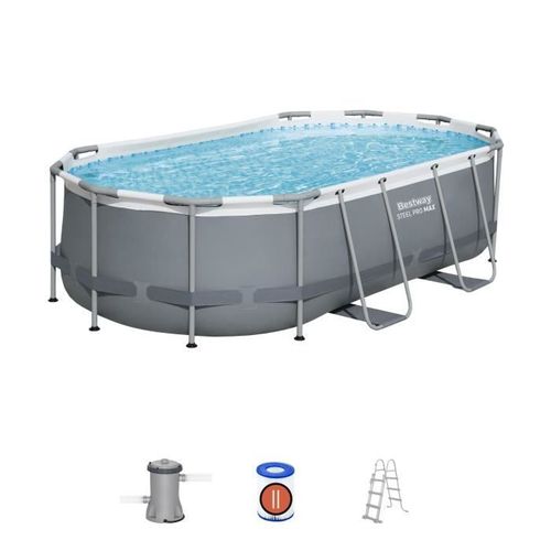 Kit Piscine Hors Sol Tubulaire Bestway - Steel Pro Max™ - 427 X 250 X 100 Cm - Ovale (avec Filtre)