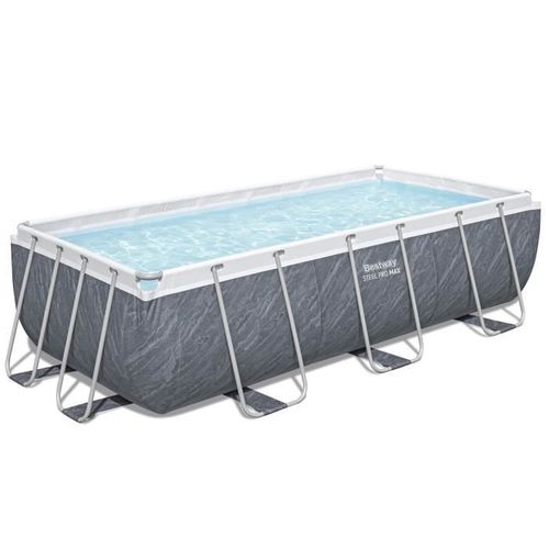 Kit Piscine Hors Sol Tubulaire Bestway - Steel Pro Max - 404 X 201 X 100 Cm -rectangulaire (filtre )