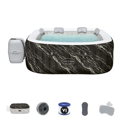 Spa Gonflable Bestway - Lay-z-spa Hollywood - 140 Airjets - 180 X 180 X 66 Cm - 4 à 6 Places - Carré