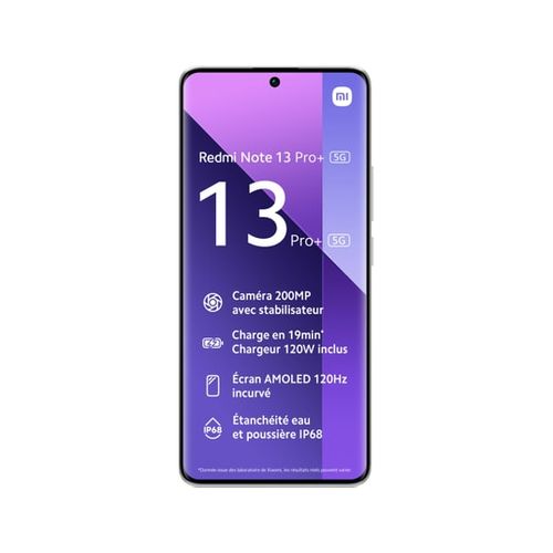 Smartphone Xiaomi Redmi note 13 pro+ 5g blanc 256 Go