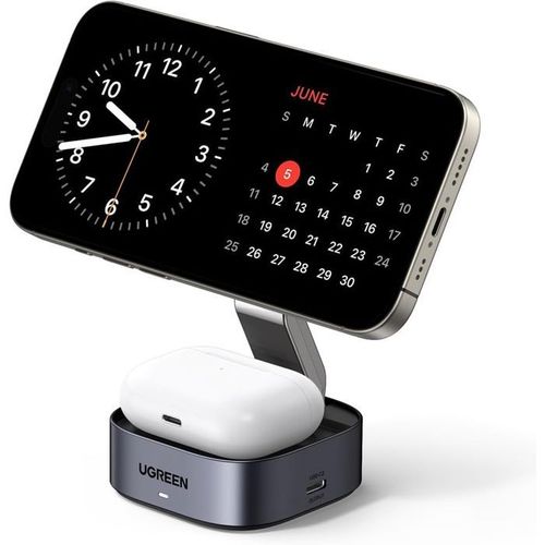 Station De Charge 2 En 1 - Compatible Magsafe - 15w