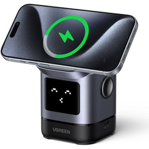 Station De Charge 2 En 1 - Robot - Qi2 - Noir