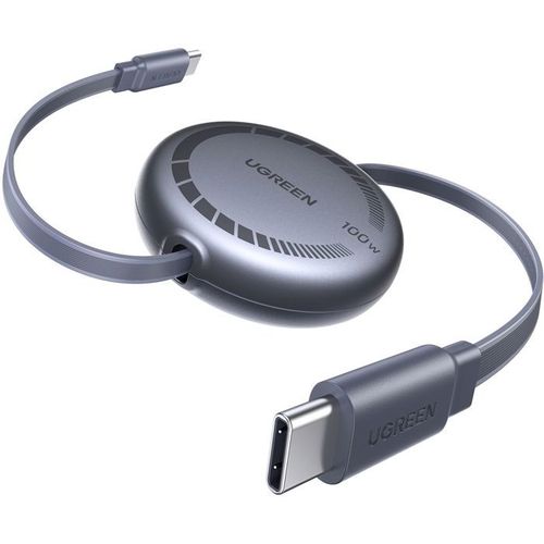 Câble USB-c - Câble Rétractable USB-c Vers USB-c Pd - 100w - 1 M - Noir