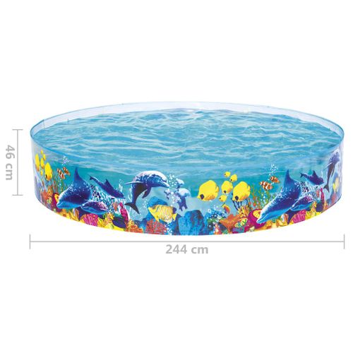 Piscine Avec Patch De Réparation Fill 'n Fun Odyssey 244x46 Cm Enfants Garçons Fille Jardin