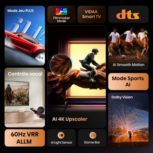 Téléviseur UHD 4K 55''139cm HISENSE 55A6Q Noir