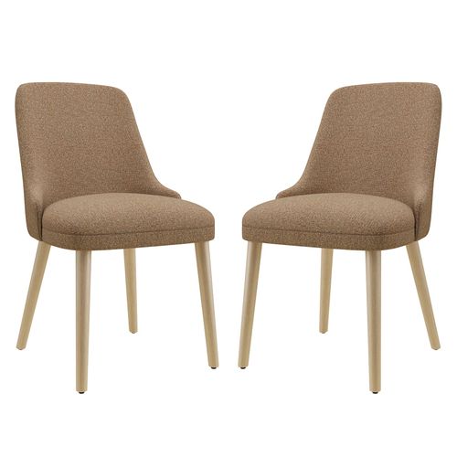 Lot De 2 Chaises Salle à Manger Dossier Haut, Style Vintage Chic, Assise Confortable, Marron