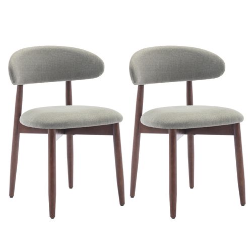 Lot De 2 Chaises De Salle à Manger, Assise En Mousse Haute Densité, Dossier Ergonomique, Vert