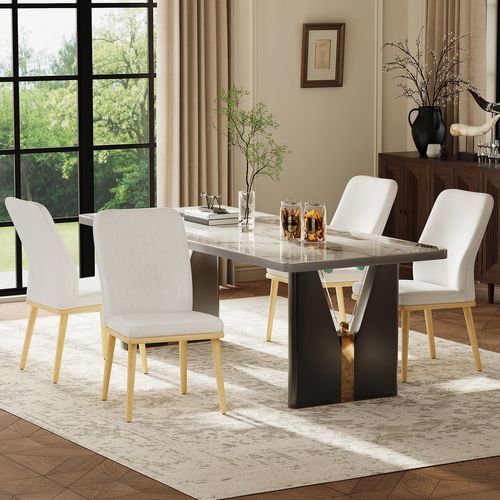 Lot De 2 Chaises De Salle à Manger, Chaises En Tissu Rembourré, Pieds En Bois Massif, Gris