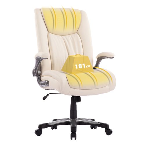 Chaise De Bureau Ergonomique Et Robuste, Charge Maximale 181 Kg, Beige