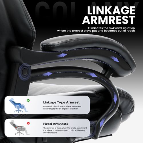 Chaise De Bureau Dossier Structuré Et Assise Extra-large En Simili-cuir, Noir