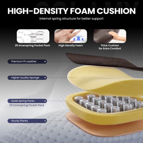 Chaise De Bureau Dossier Structuré Et Assise Extra-large En Simili-cuir, Marron