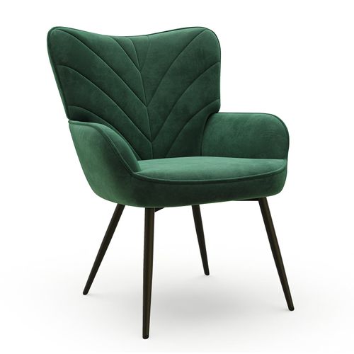 Fauteuil Moderne à Motif Feuille, Design Simple Et Naturel, Salon Et Bureau, Vert