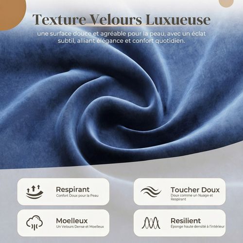 Fauteuil Moderne à Motif Feuille, Design Simple Et Naturel, Salon Et Bureau, Bleu