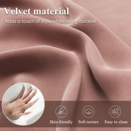 Fauteuil Fixe En Tissu Avec Pieds En Métal Fin, Rose