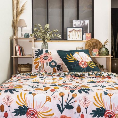 Parure De Lit 100% Coton 57 Fils Champetre Taille 240x260 Cm