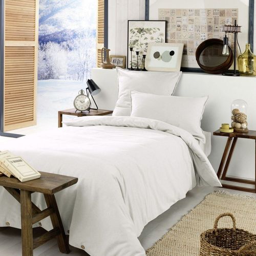 Housse De Couette 140x200 Flanelle De Coton Neige