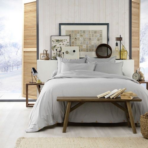 Housse De Couette 220x240 Flanelle De Coton Brume