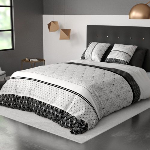 Housse De Couette Et Taie D'oreiller 100% Coton 57 Fils Casta Taille 240x260 Cm