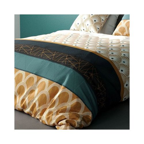 Parure De Couette Coton Bangui Vert 240x260cm