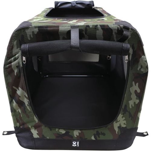 Caisse De Transport - M Pets - Comfort Crate L - Camouflage - Pliable - Cadre Métallique
