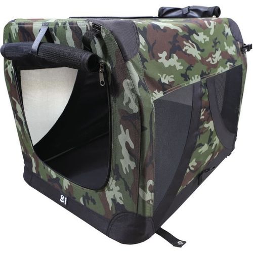 Caisse De Transport - M Pets - Comfort Crate L - Camouflage - Pliable - Cadre Métallique